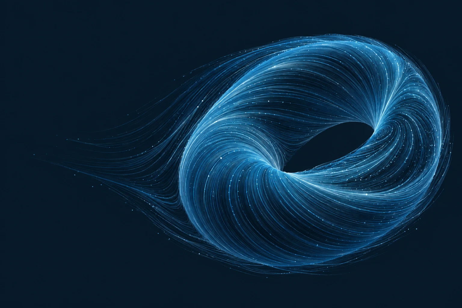 Conceptual blue fluid-flow visualisation